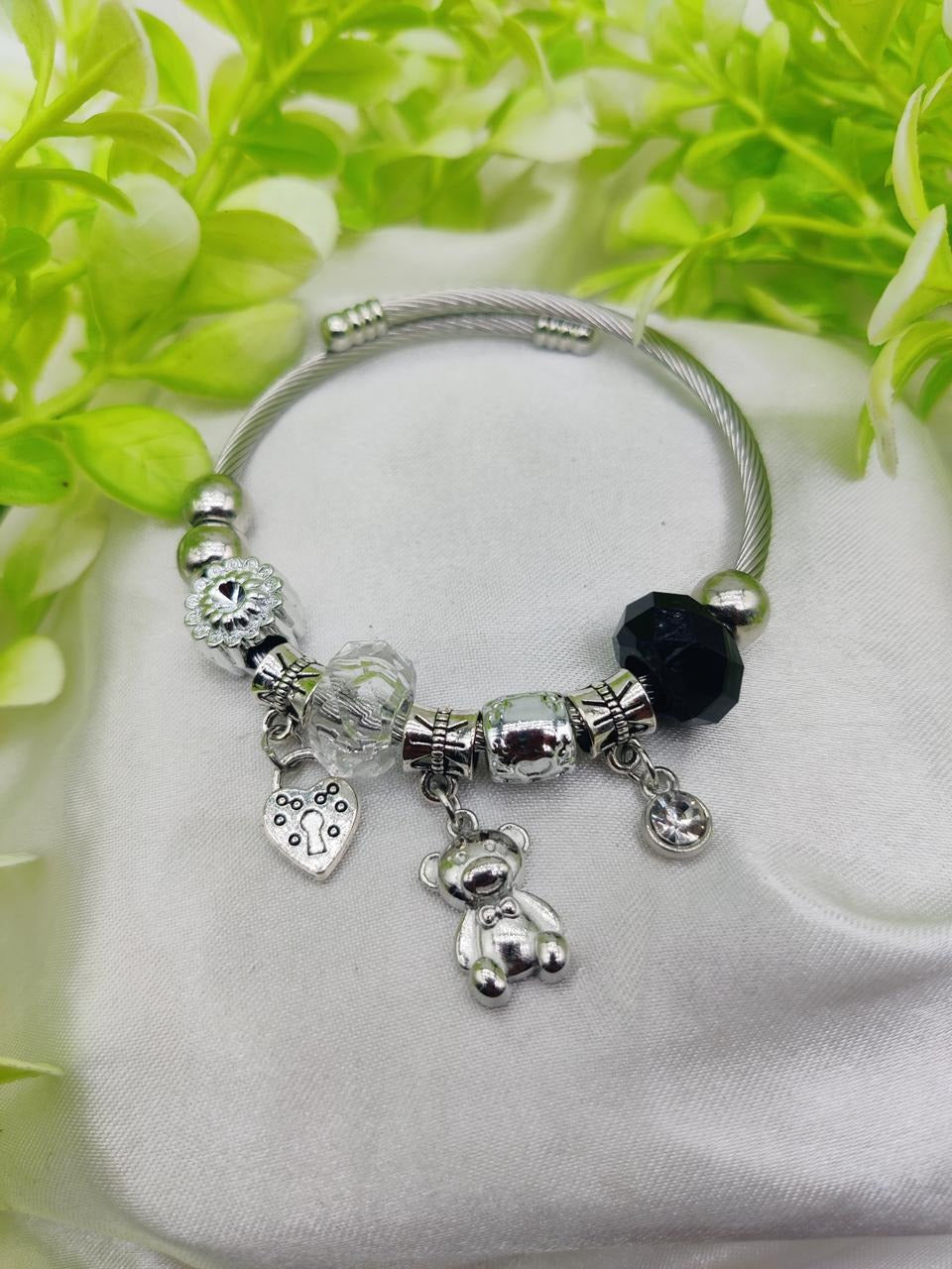 Imported Pandora-Inspired Silver Charm Bracelet
